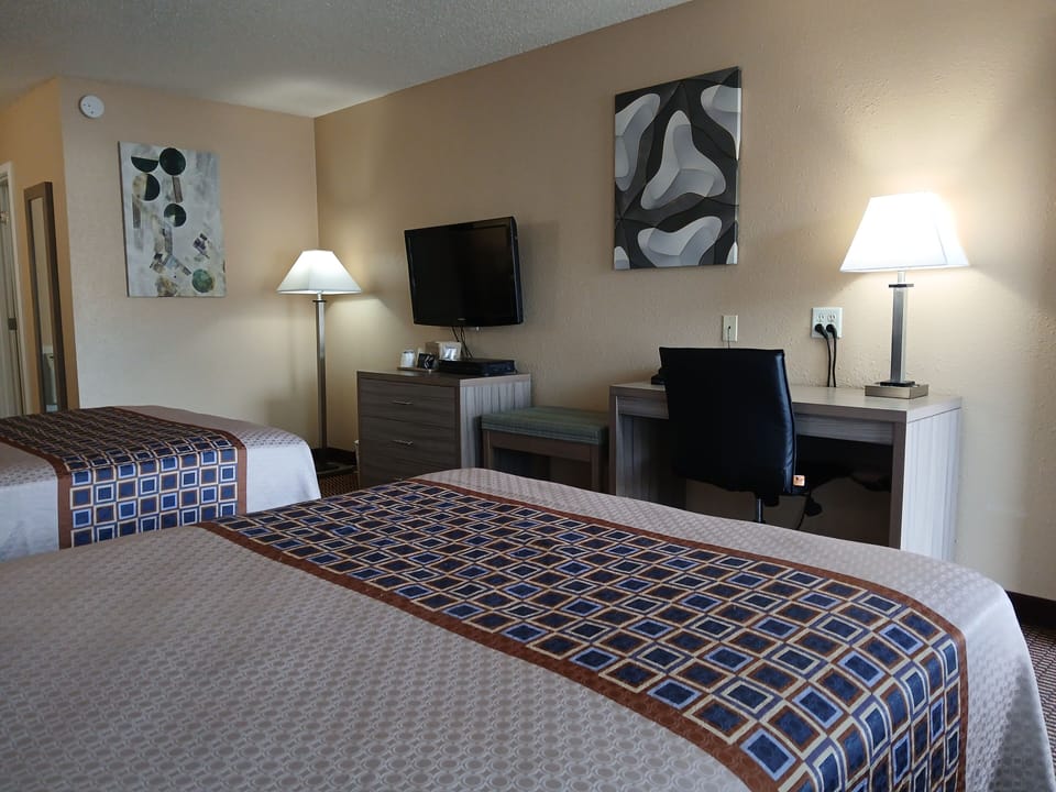 Standard Room, 2 Queen Beds | Iron/ironing board, free WiFi, bed sheets, alarm clocks