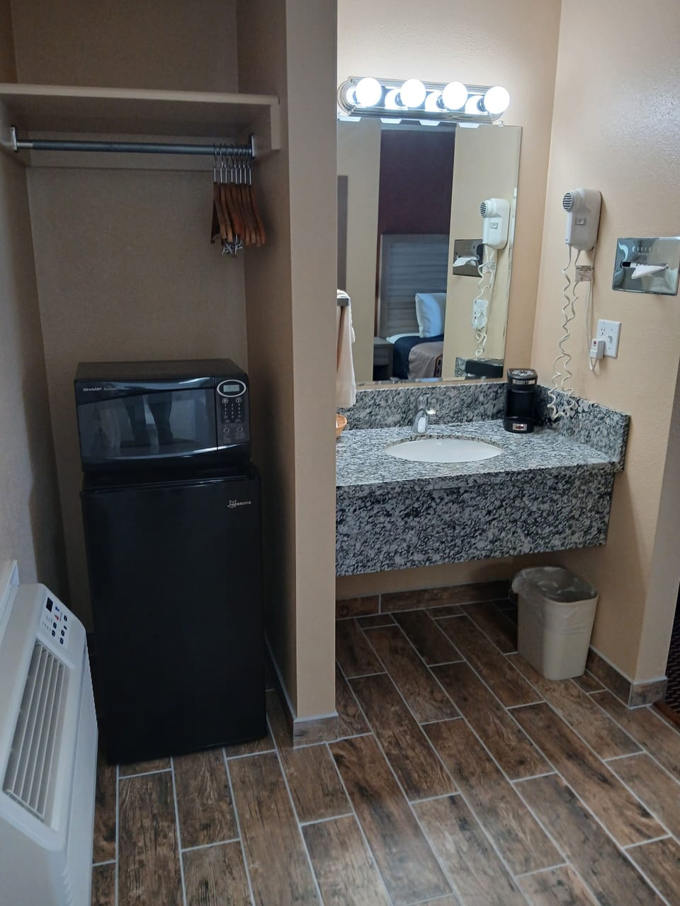 Free toiletries, hair dryer, towels