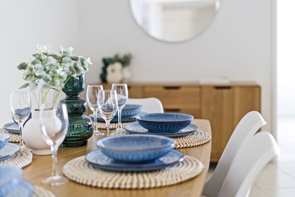 The elegant table set up
