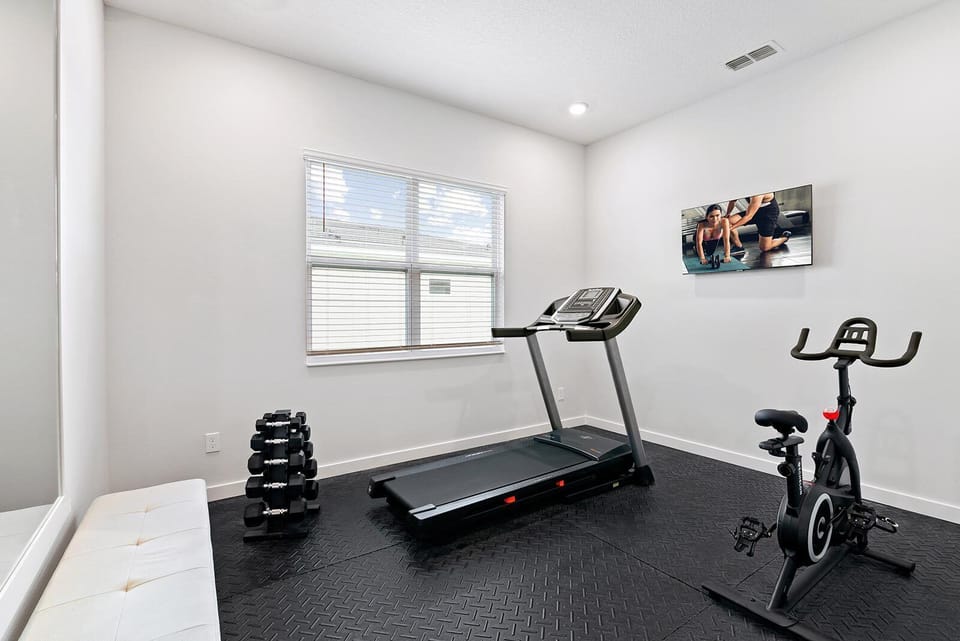 In-Home Gym w/ Treadmill & Exercise Bike *Highlight*