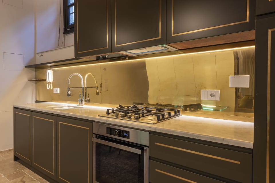 Deluxe Apartment | Private kitchen | Fridge, oven, dishwasher, coffee grinder