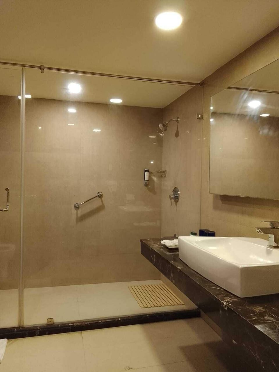 Premier Suite (Premier Suite) | Bathroom | Shower, hair dryer, towels