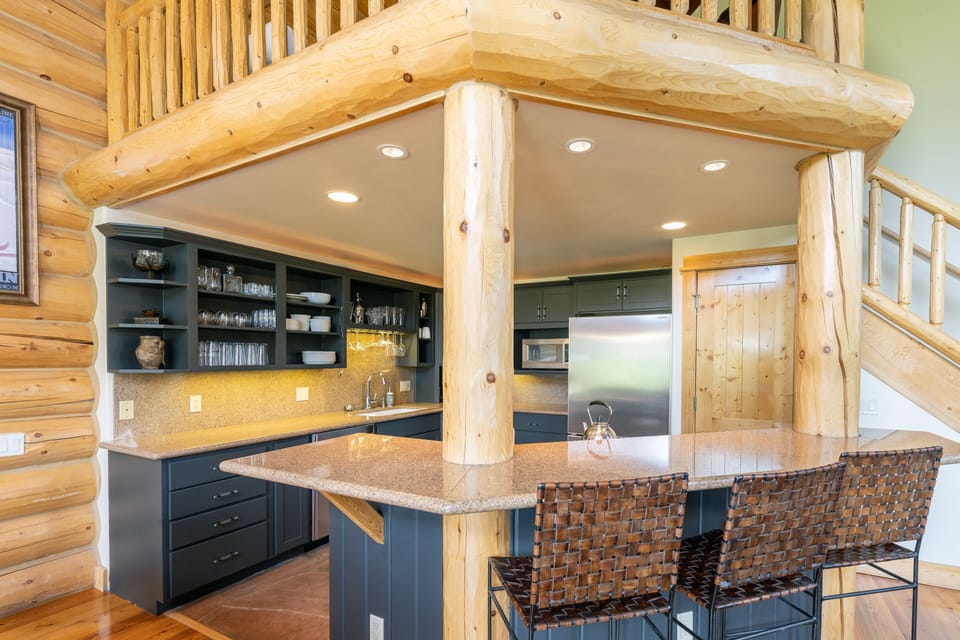 Breakfast bar with extra seating 