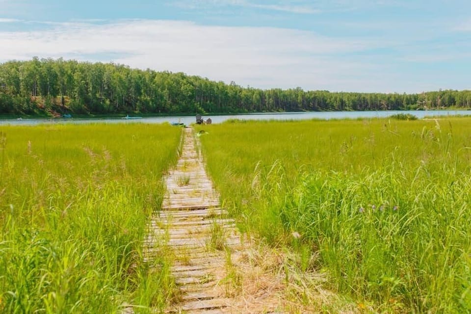 Walkway down to the lake 