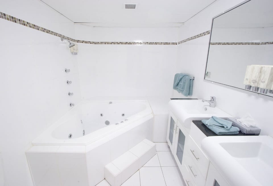 Executive King Spa | Bathroom | Free toiletries, hair dryer, towels