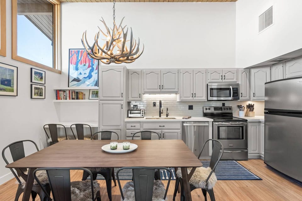 Your group can enjoy making meals together when staying in this vacation rental or just a short walk away are great restaurants as well!