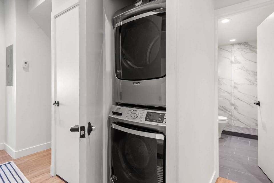 This condo comes equipped with a washer and dryer in the unit.