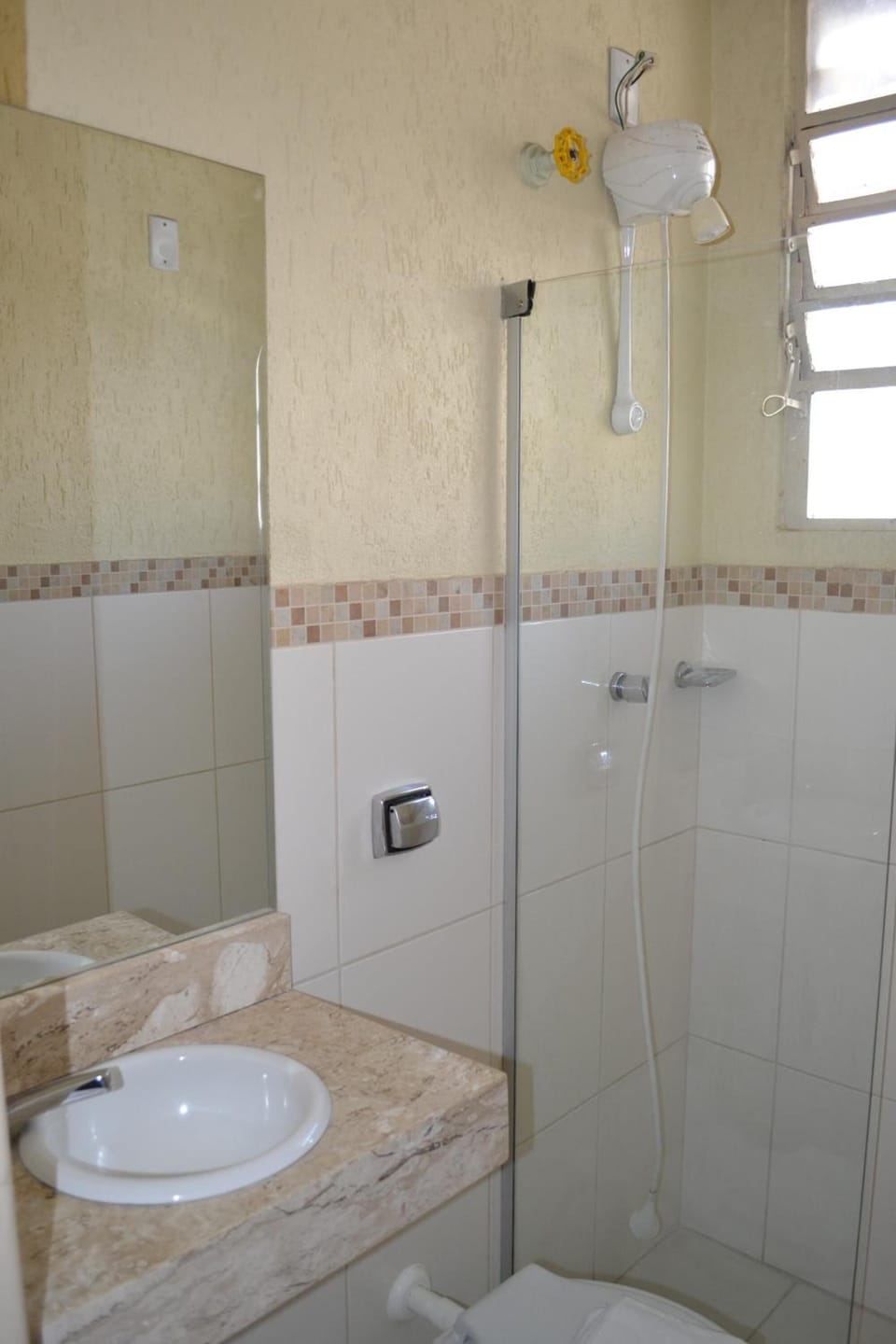 Shower, hair dryer (on request), towels