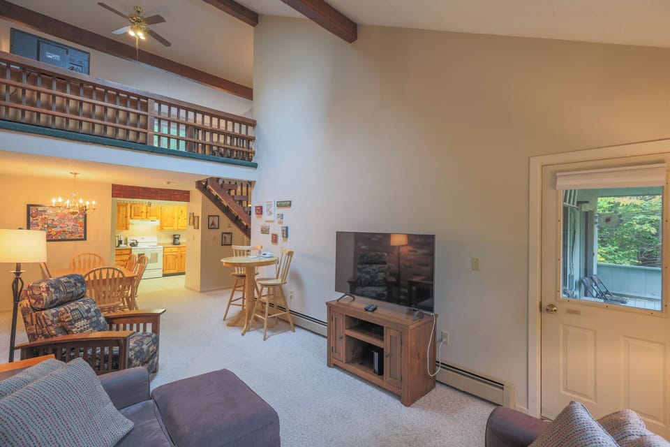 View of childproof loft from living area