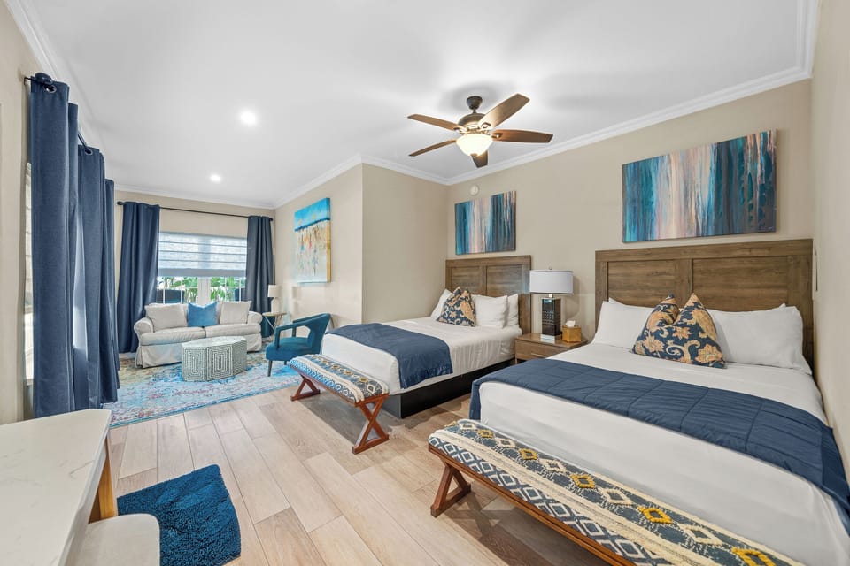 Family Room, 2 Double Beds, Non Smoking, Ocean View | Individually furnished, free WiFi, bed sheets