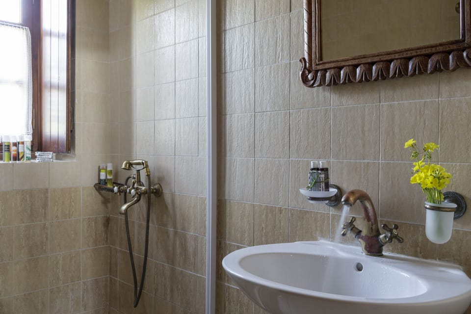 Cottage | Bathroom | Shower, free toiletries, hair dryer, slippers