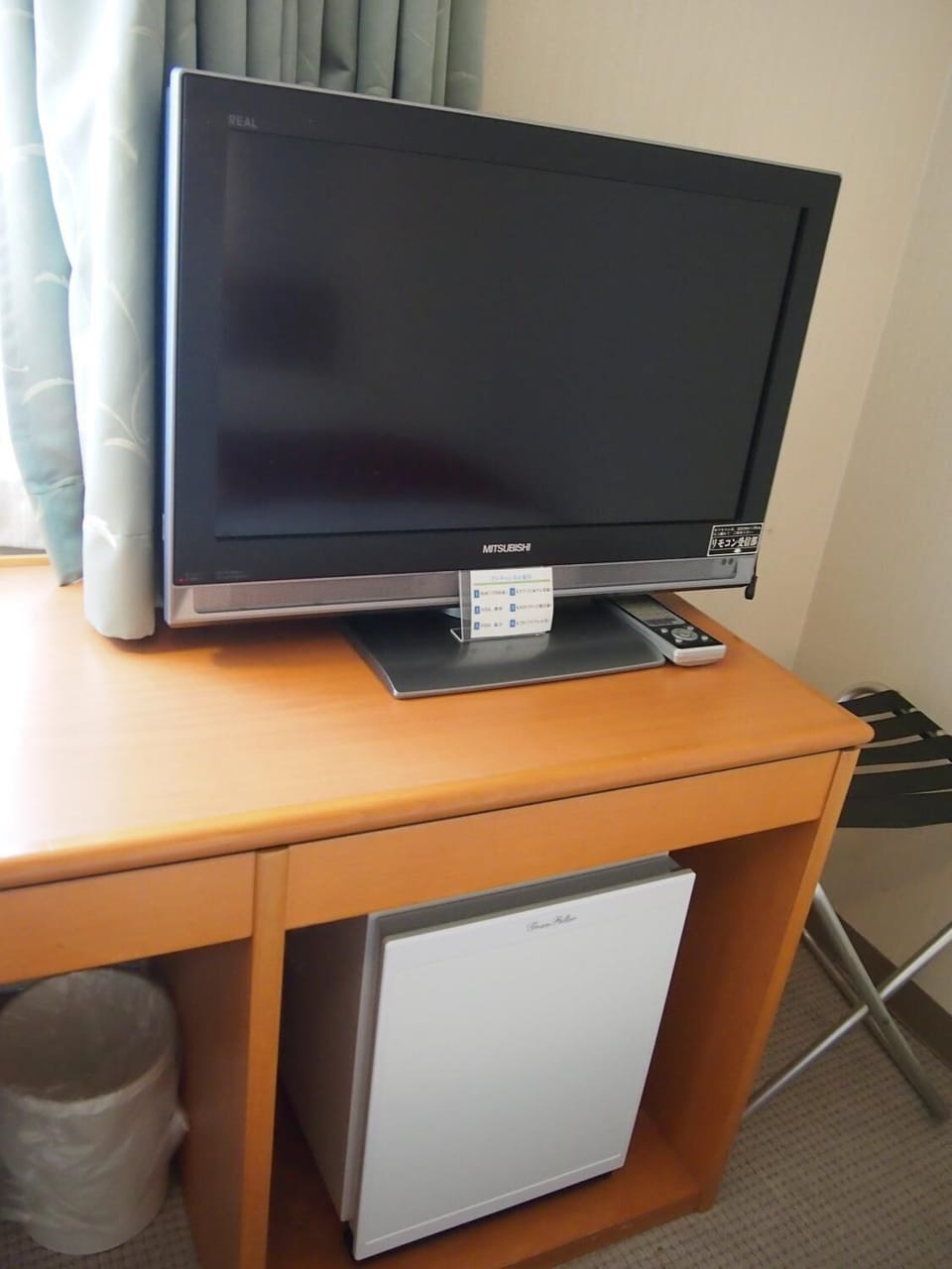 Desk, blackout drapes, iron/ironing board (on request), WiFi (free)