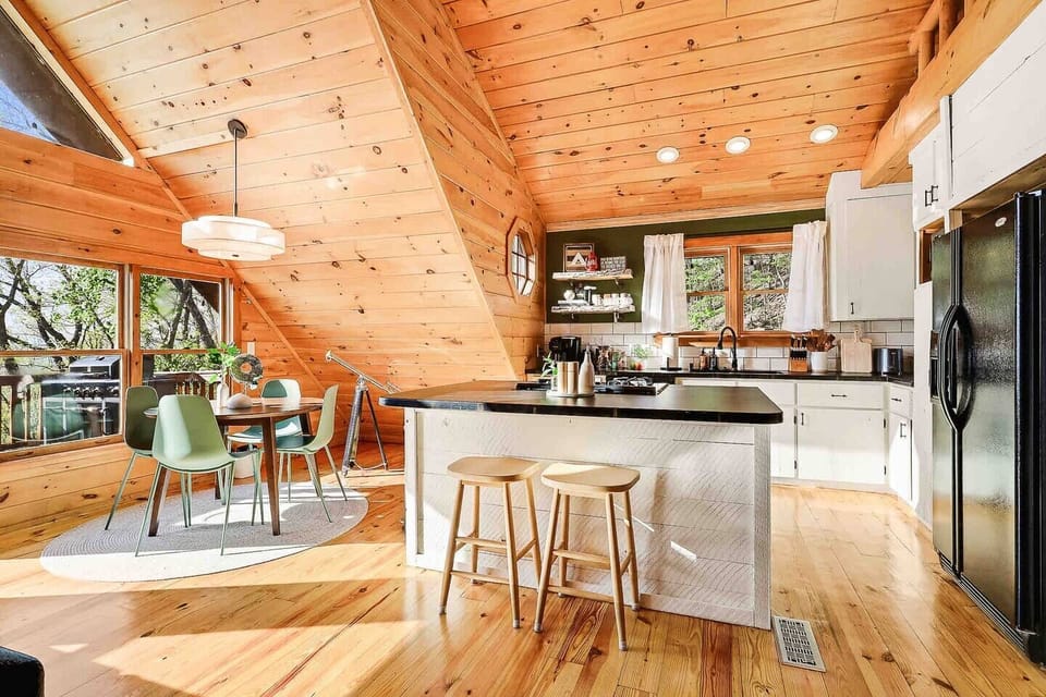 Our space isn't huge, but it's not tiny either. We think it's just right. :) 