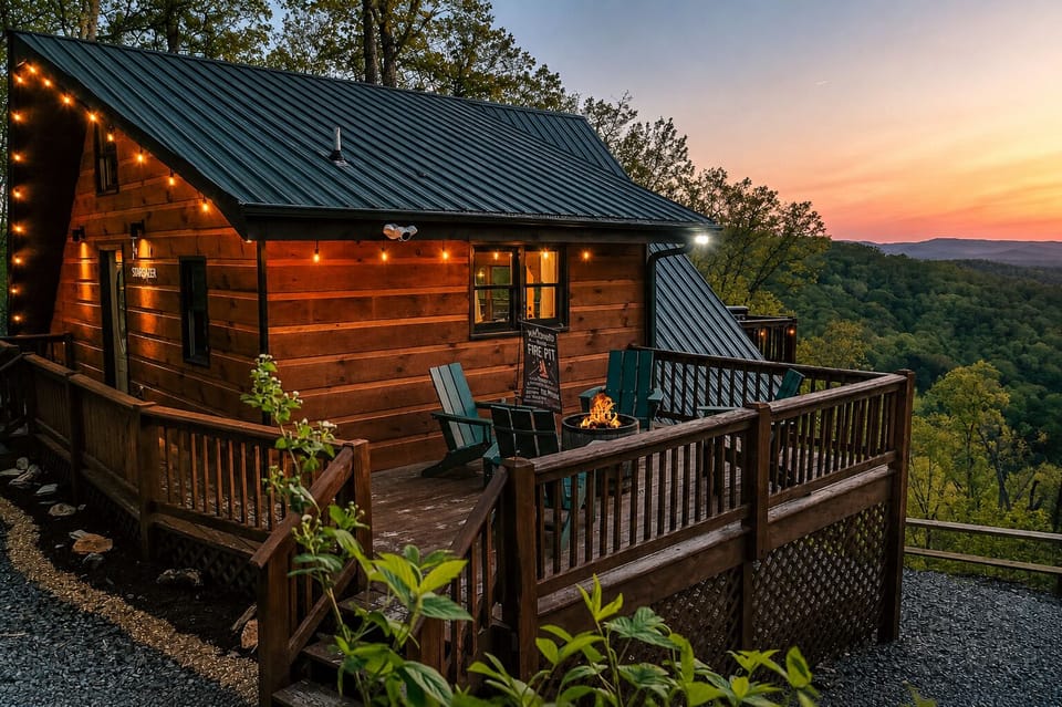 Take a moment and soak in all of Blue Ridge's natural beauty on our firepit deck.