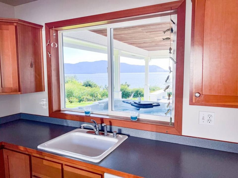 Sink with a view so even doing dishes is enchanting