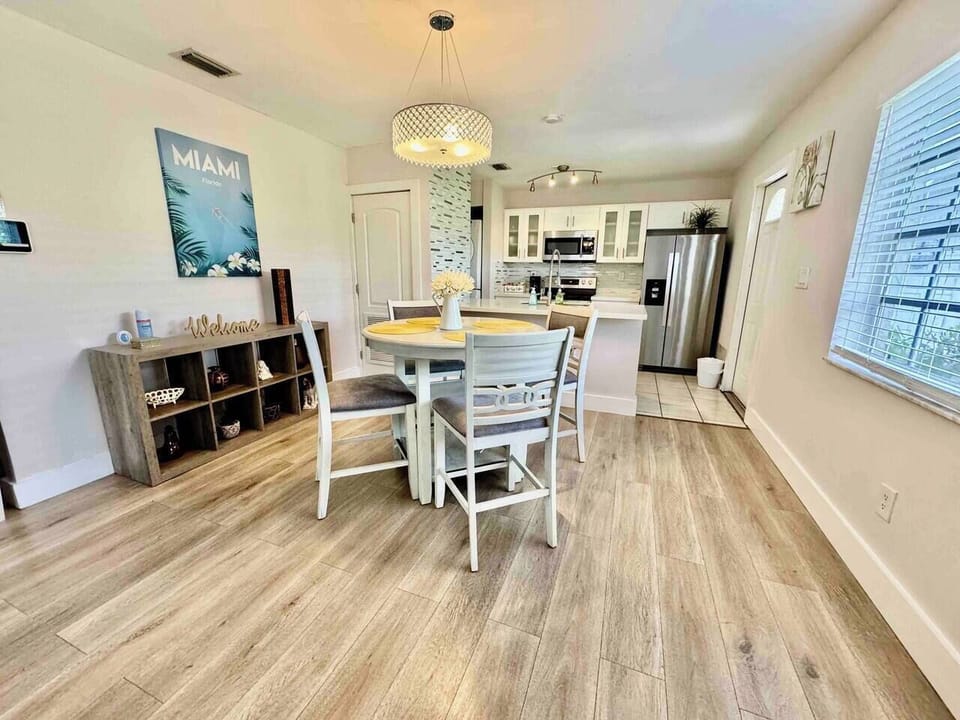Dinning area with open concept Kitchen