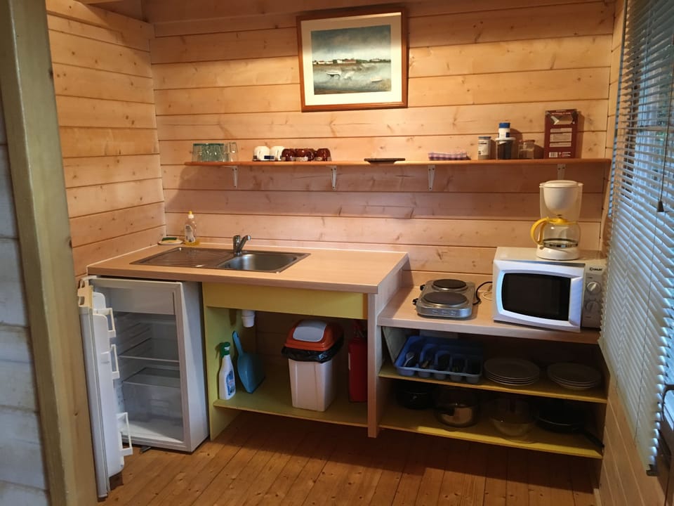 Bungalow | Private kitchenette | Fridge, microwave