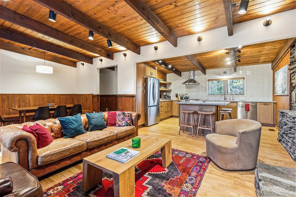The open plan living area allows all guests to be part of the conversation