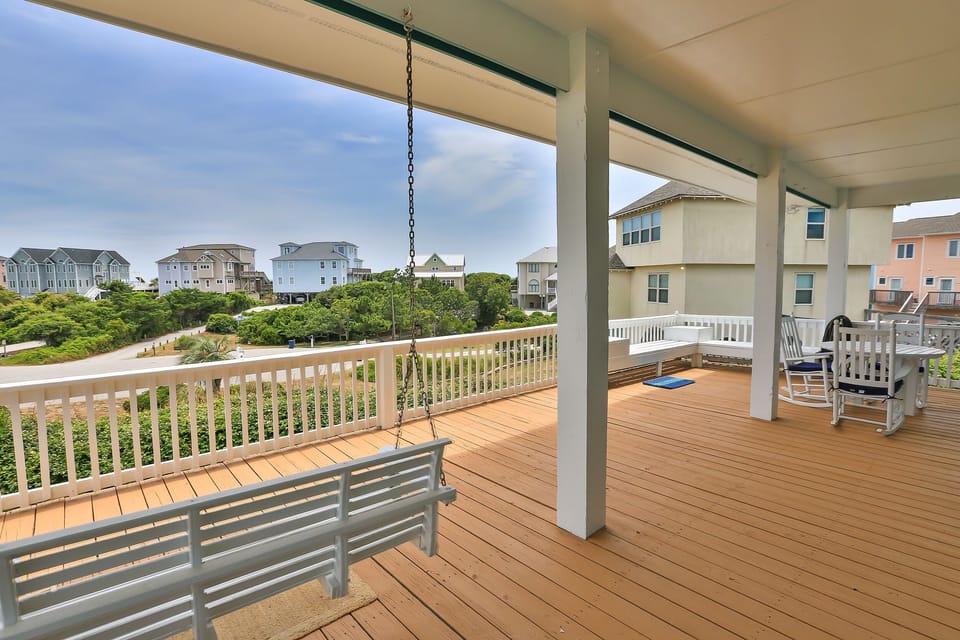 Step out onto the large outdoor deck and marvel at the lavish surroundings.