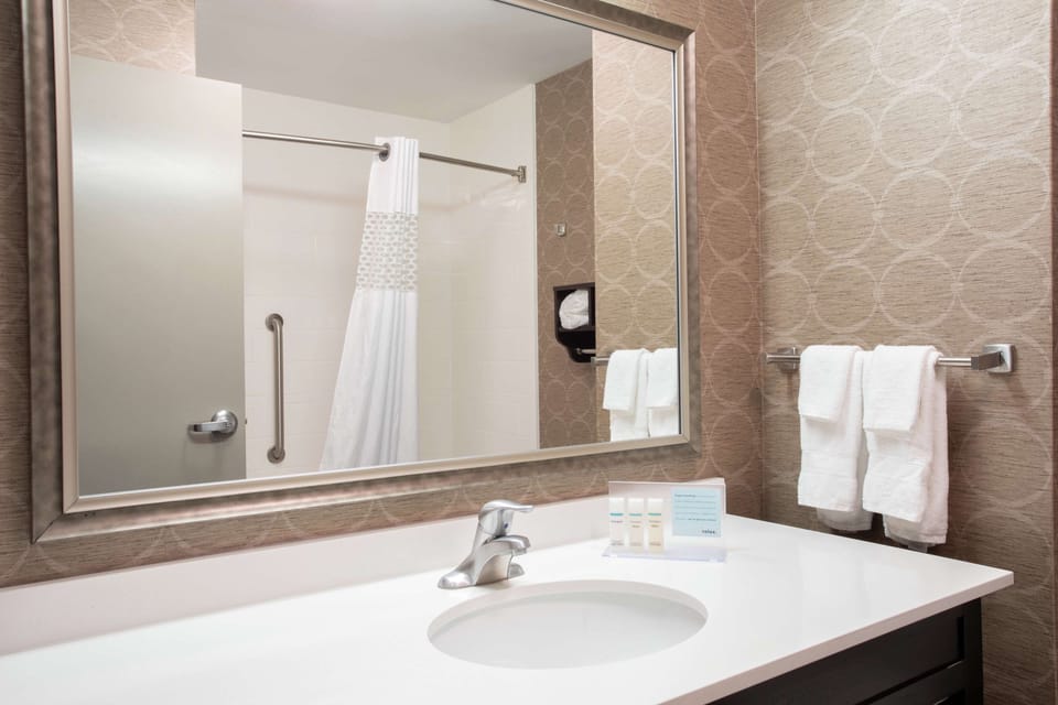 Free toiletries, hair dryer, towels