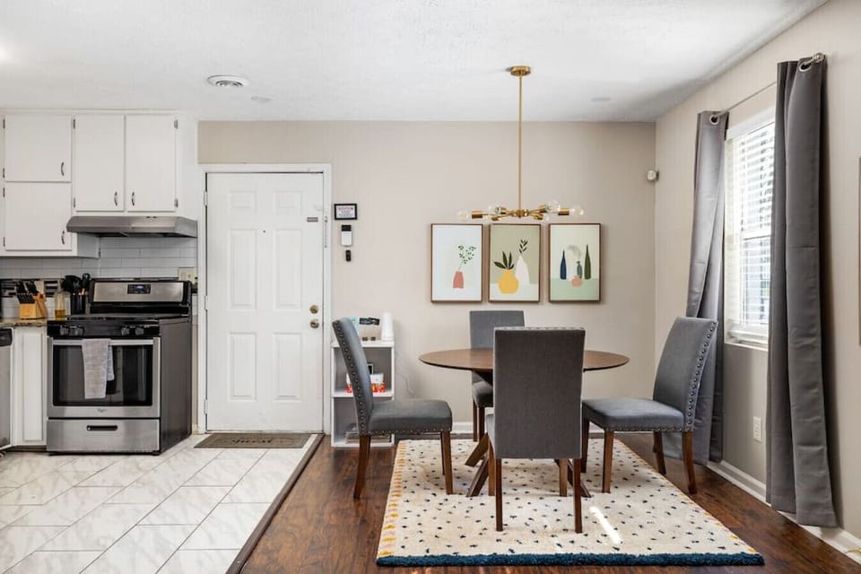 Comfortably seats 4 for intimate and stylish meals.