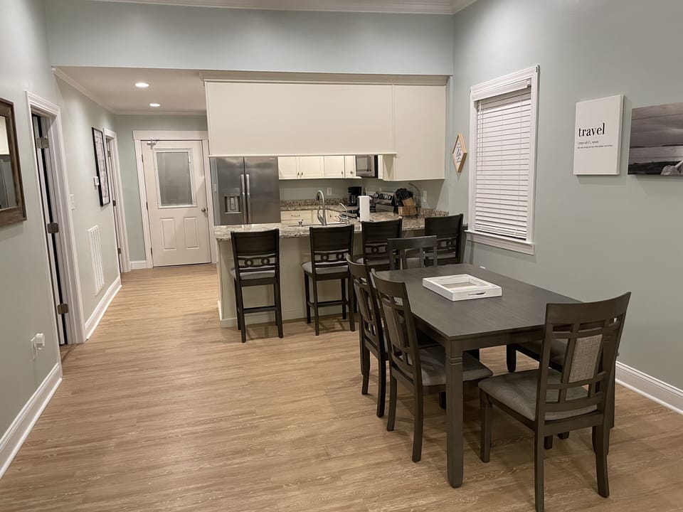 Dining area (4 chairs and one bench seat at dining table)
