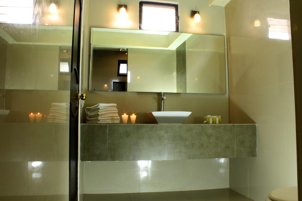 Triple Room | Bathroom | Shower, towels, soap, shampoo