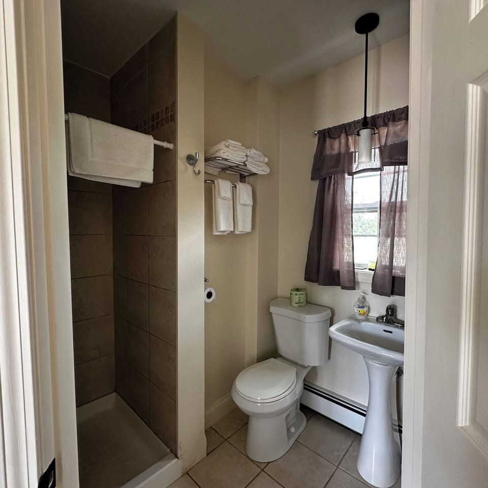 Unit 2 | Bathroom | Shower, free toiletries, hair dryer, towels