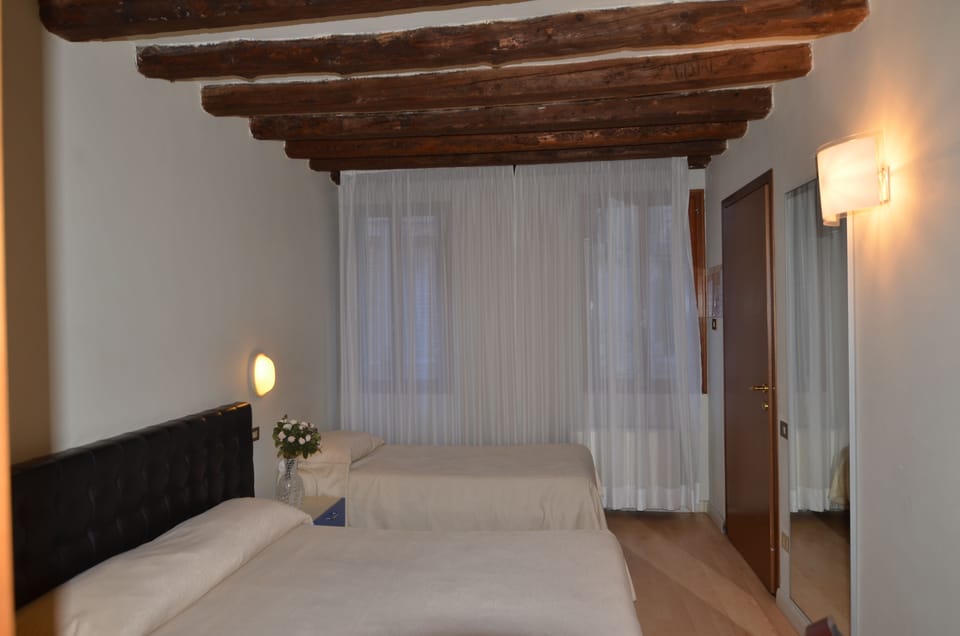 Desk, free WiFi, bed sheets
