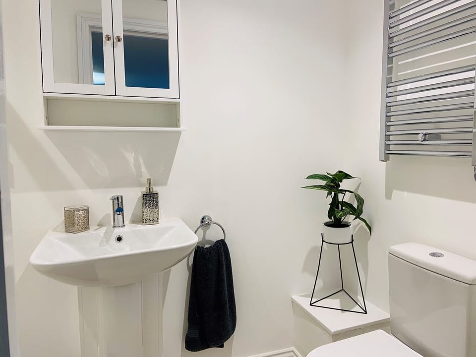 The newly renovated bathroom.