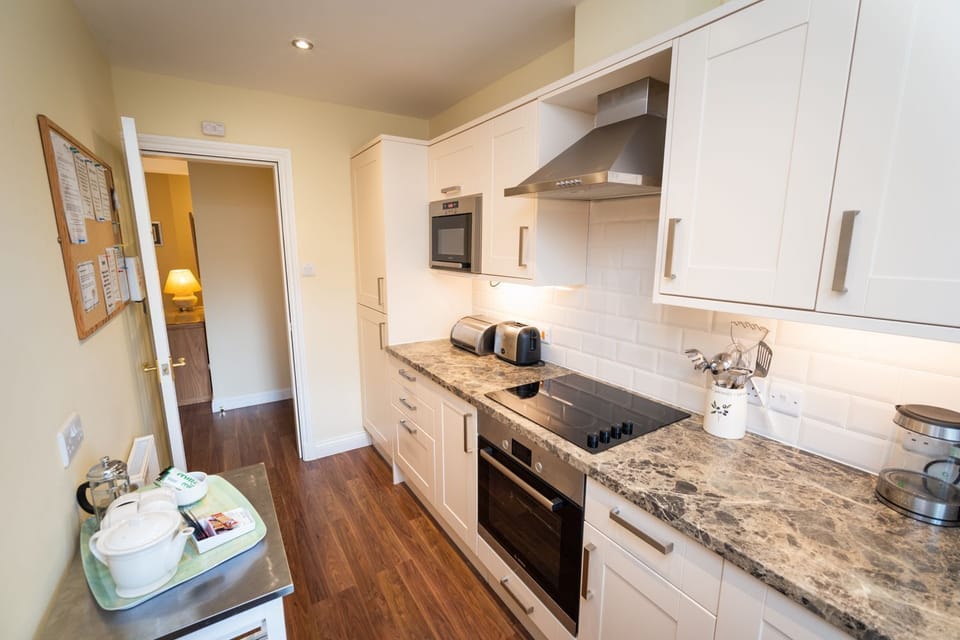 The kitchen is very well equipped with everything you need to cook up delicious dinners