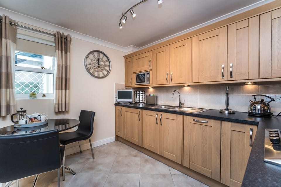 There is plenty of space in the kitchen for everyone to help with the cooking