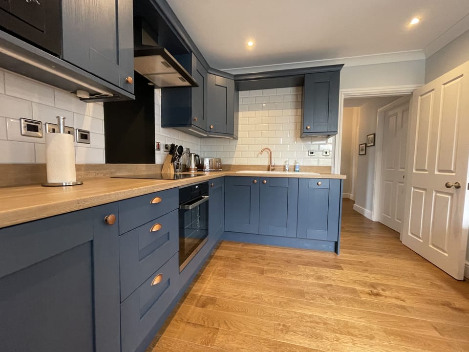 There's plenty of space in the open plan kitchen and dining area for everyone to help with dinner