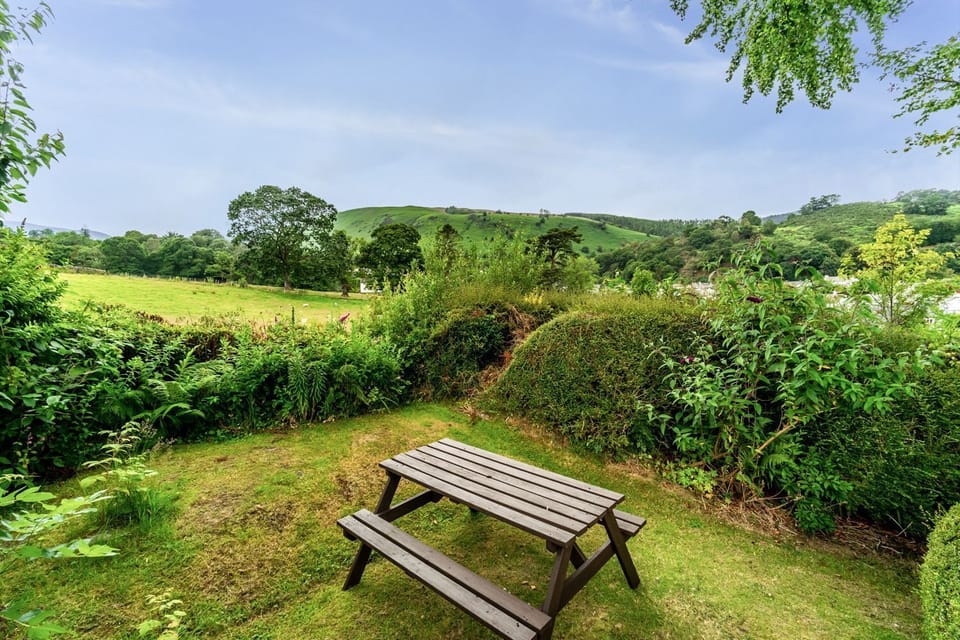 A pretty seating area with a view