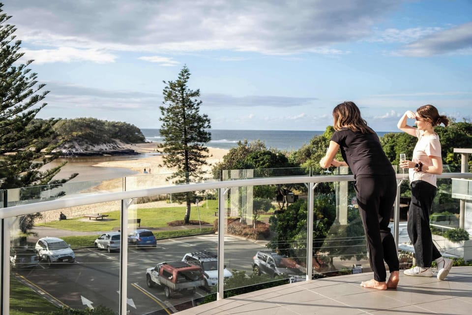 Spacious balcony overlooking Currimundi Lake.