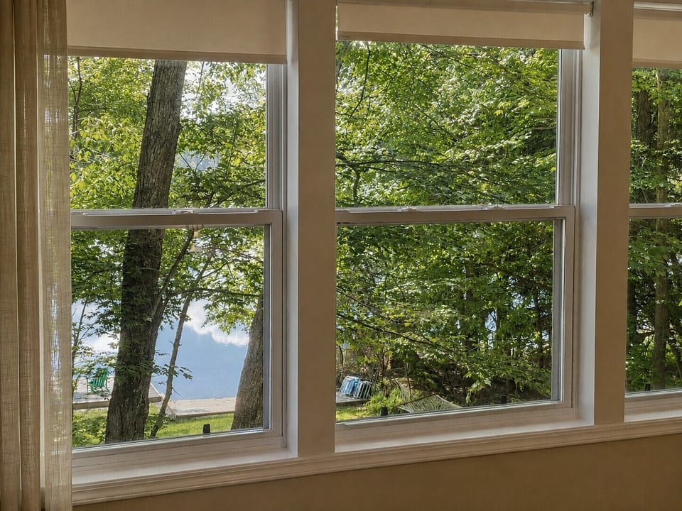 Lake view from the Queen + Full Bedroom windows