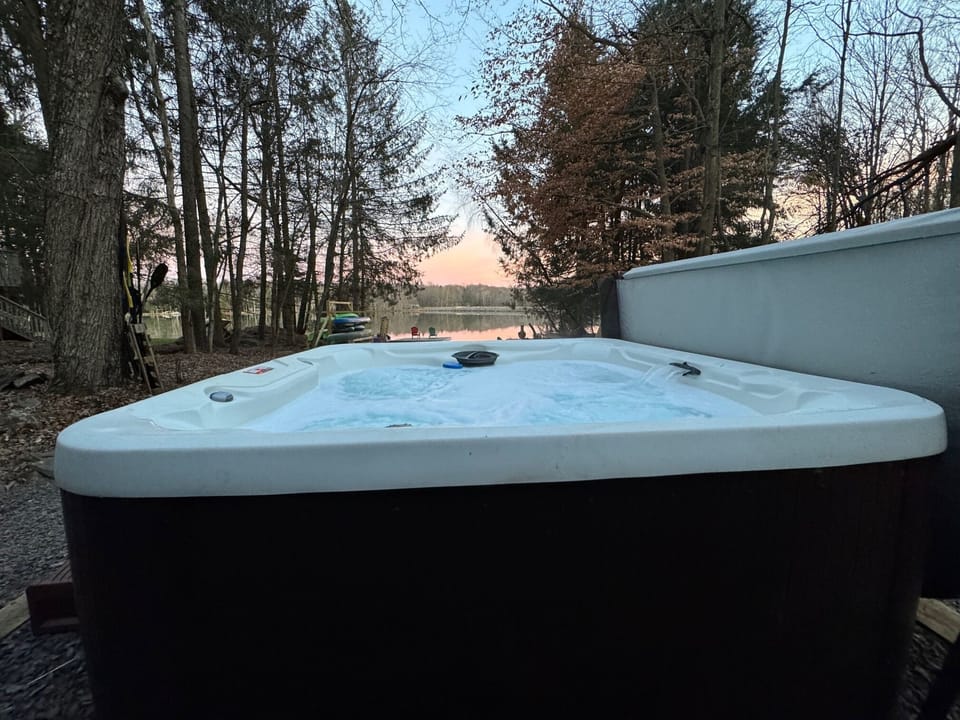 Late Fall hot tub shot
