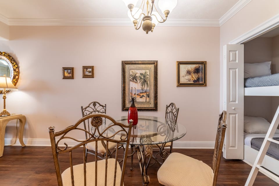 Rainy Day?
Enjoy a game of cards at the dining room table