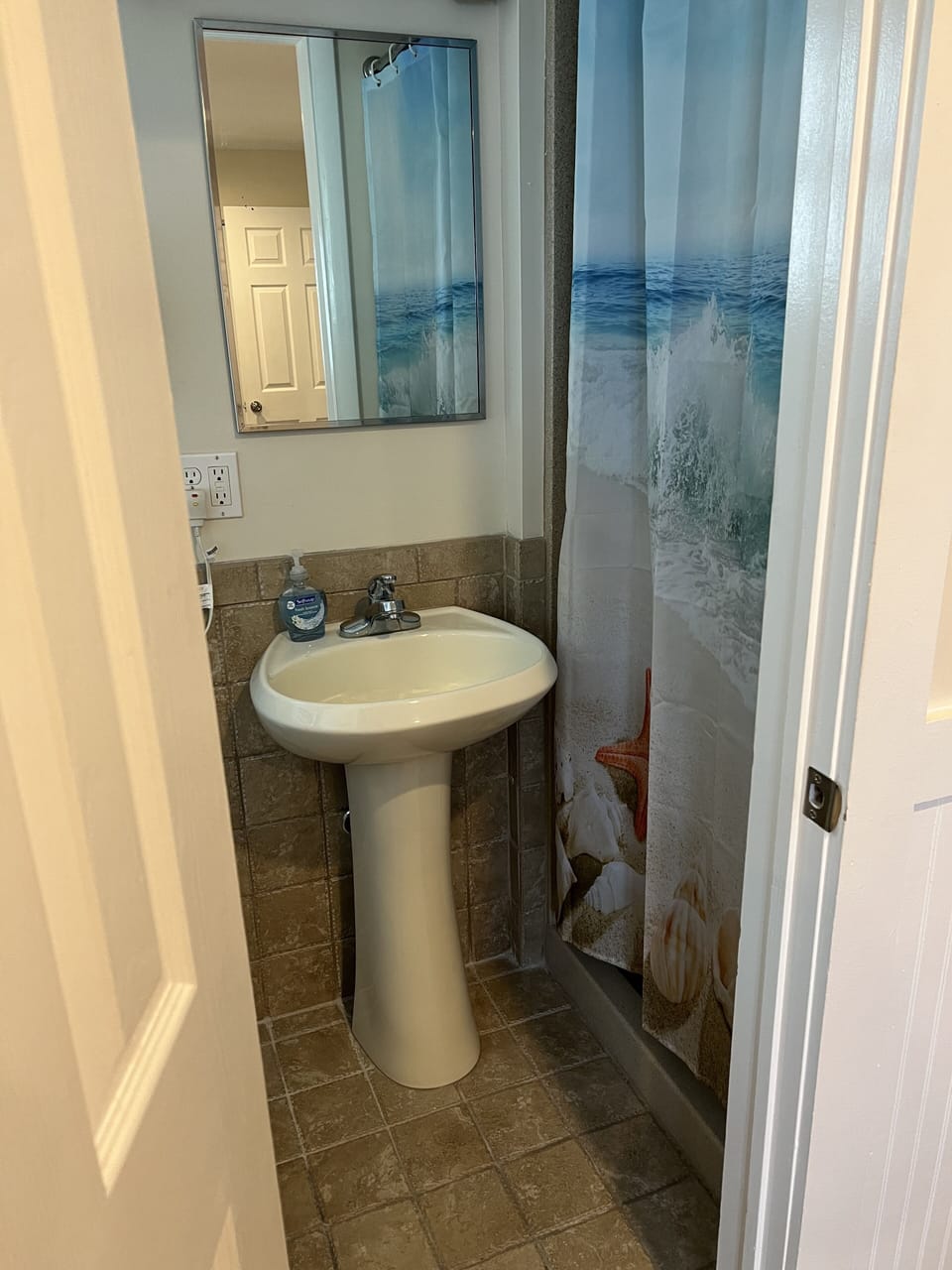 Bathroom in bedroom with shower 