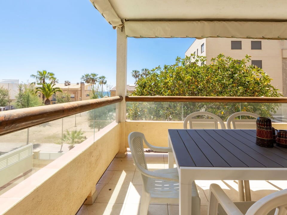 Sky, Property, Furniture, Building, Plant, Table, Azure, Shade, Wood, Interior Design