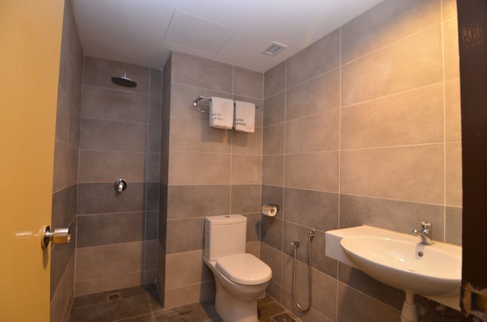 Double or Twin Room | Bathroom | Shower, rainfall showerhead, hair dryer, towels