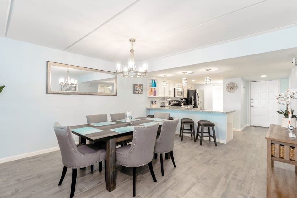 Our dining area will make a lovely backdrop for dinner with your companions or a game night with the kids.
