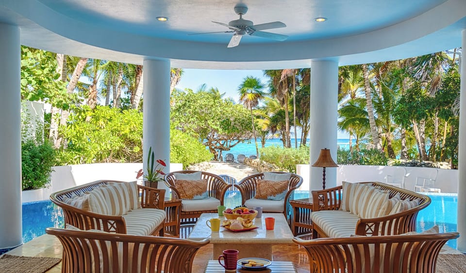 Ah Villa Poolside Living Area