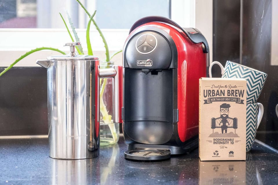 A Nespresso machine and pods are provided for all the coffee lovers.