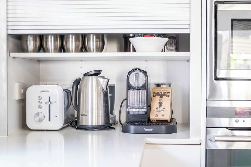 Grab a cuppa from using the Nespresso machine provided for your convenience.