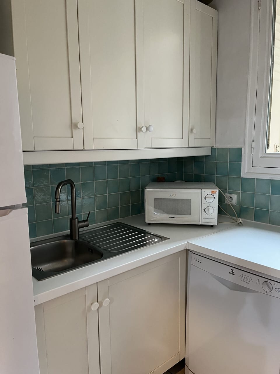Microwave and sink