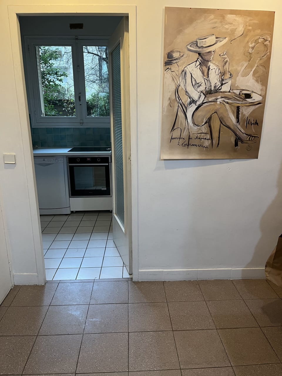 View into kitchen from entryway