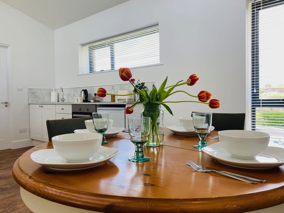 Space for eating; or remote working with our Superfast fibre Broadband