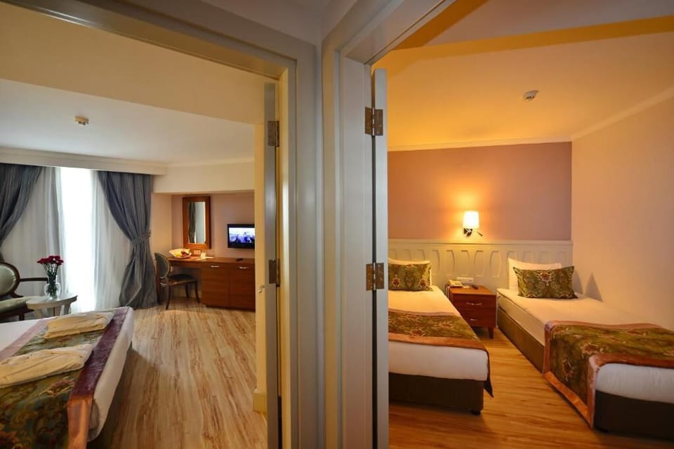 Free minibar, desk, soundproofing, free cribs/infant beds