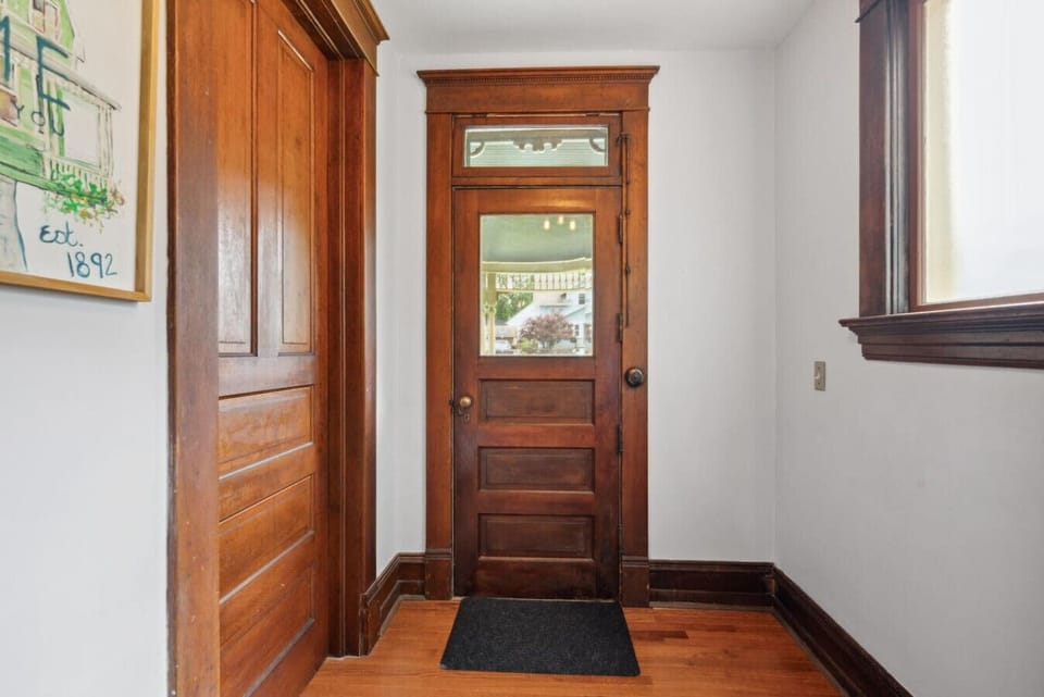 Front entryway. So much historic charm!